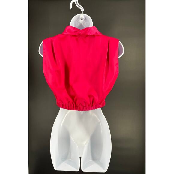 Linen & Dot Lisa top in Berry size XS Resort wear Vibrant barbiecore Party - Picture 6 of 13